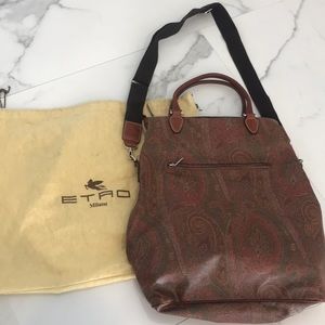 Etro messenger bag/tote. Adjustable strap.